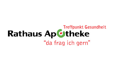 Logo Rathausapotheke mit Slogan